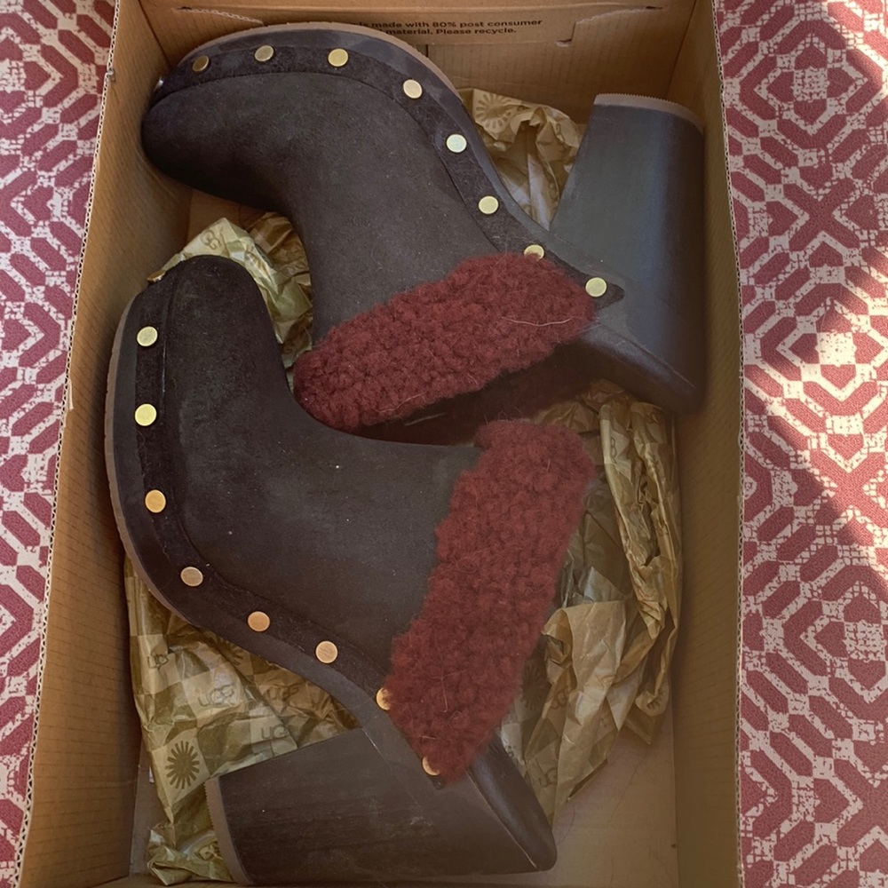 UGG Adele heeled Clog - As new with box US 6